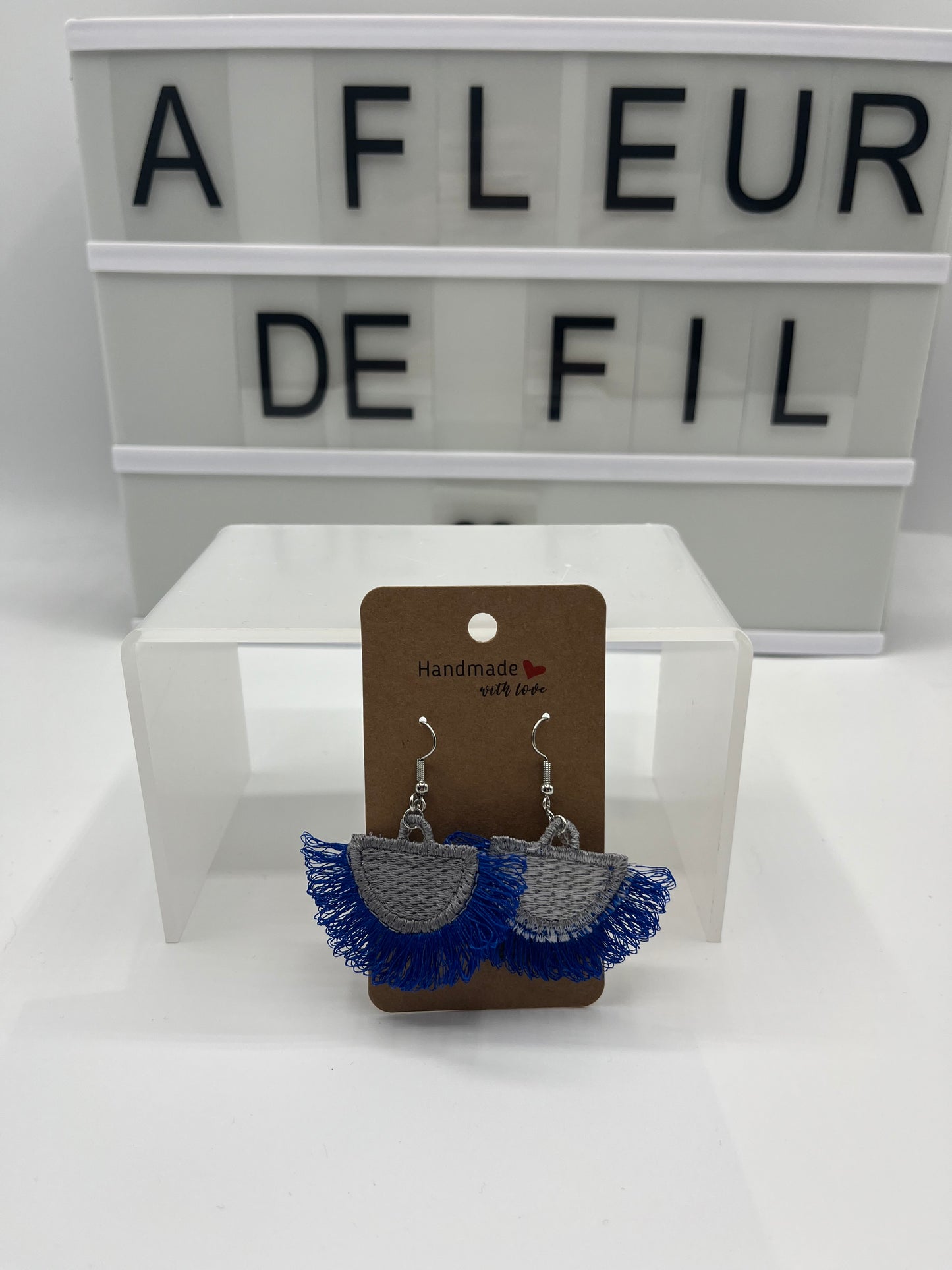 ~ Boucles d'oreilles ~ Bégonias éventail ~