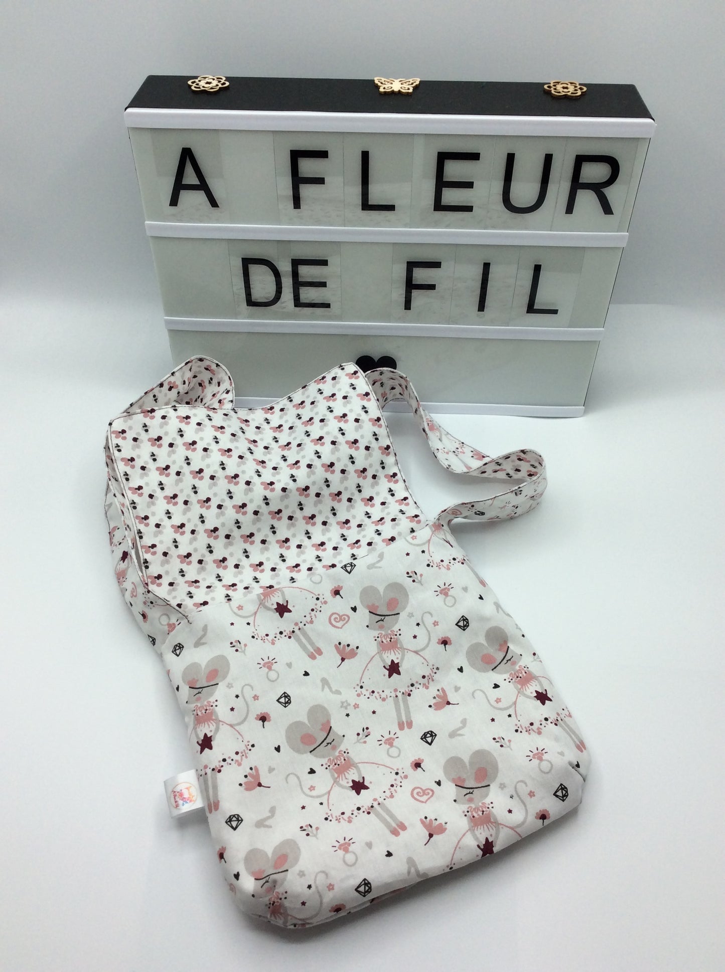 ~ Petit sac bandoulière ~ Lys ~ souris violette