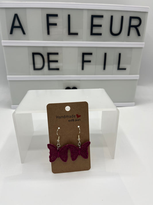 ~ Boucles d'oreilles ~ Bégonias papillon ~