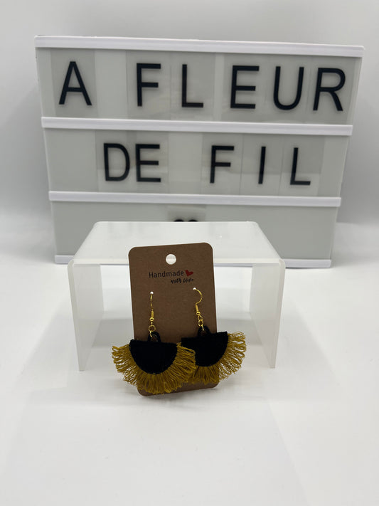 ~ Boucles d'oreilles ~ Bégonias éventail ~