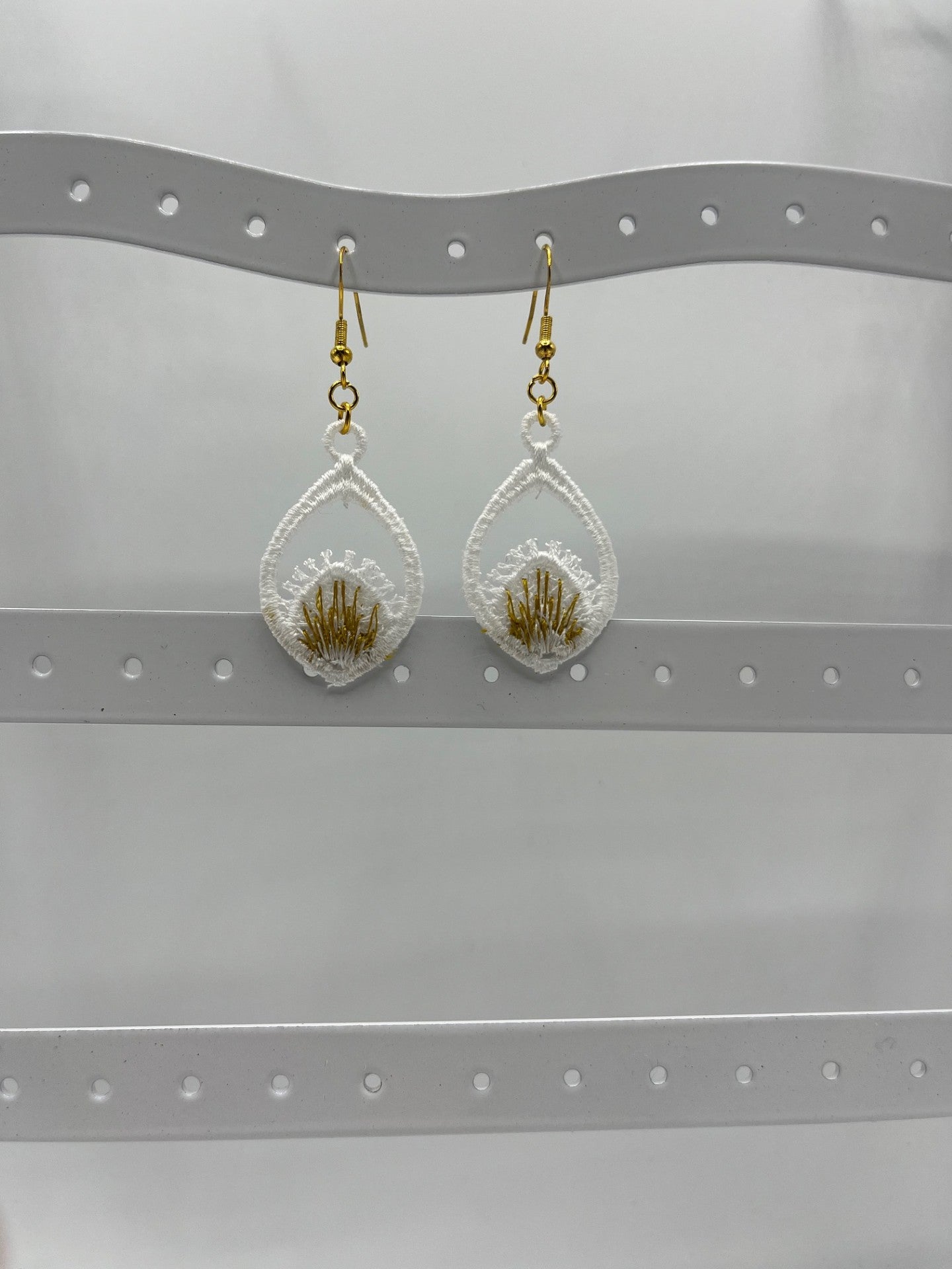 Boucles d’oreilles brodées – création artisanale