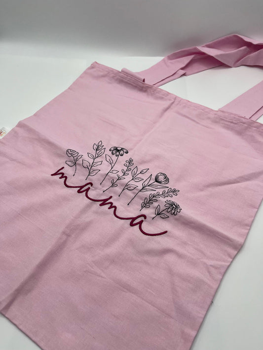 Tote bag brodé – Fabrication artisanale